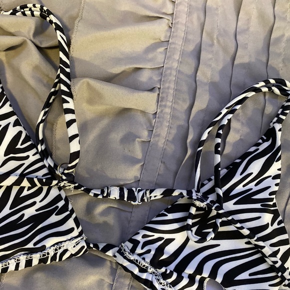 shein zebra triangle bikini top - Picture 3 of 5